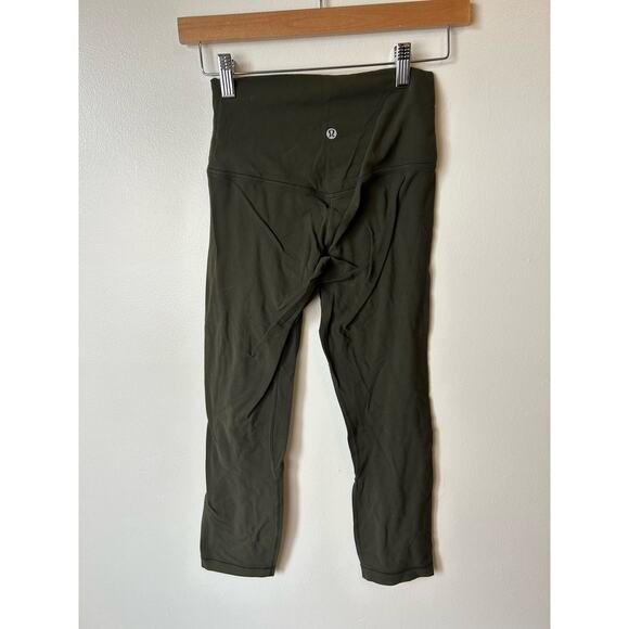 Lululemon Align Crop *21" Dark‎ Olive (First Release) Size 4 - Picture 5 of 5